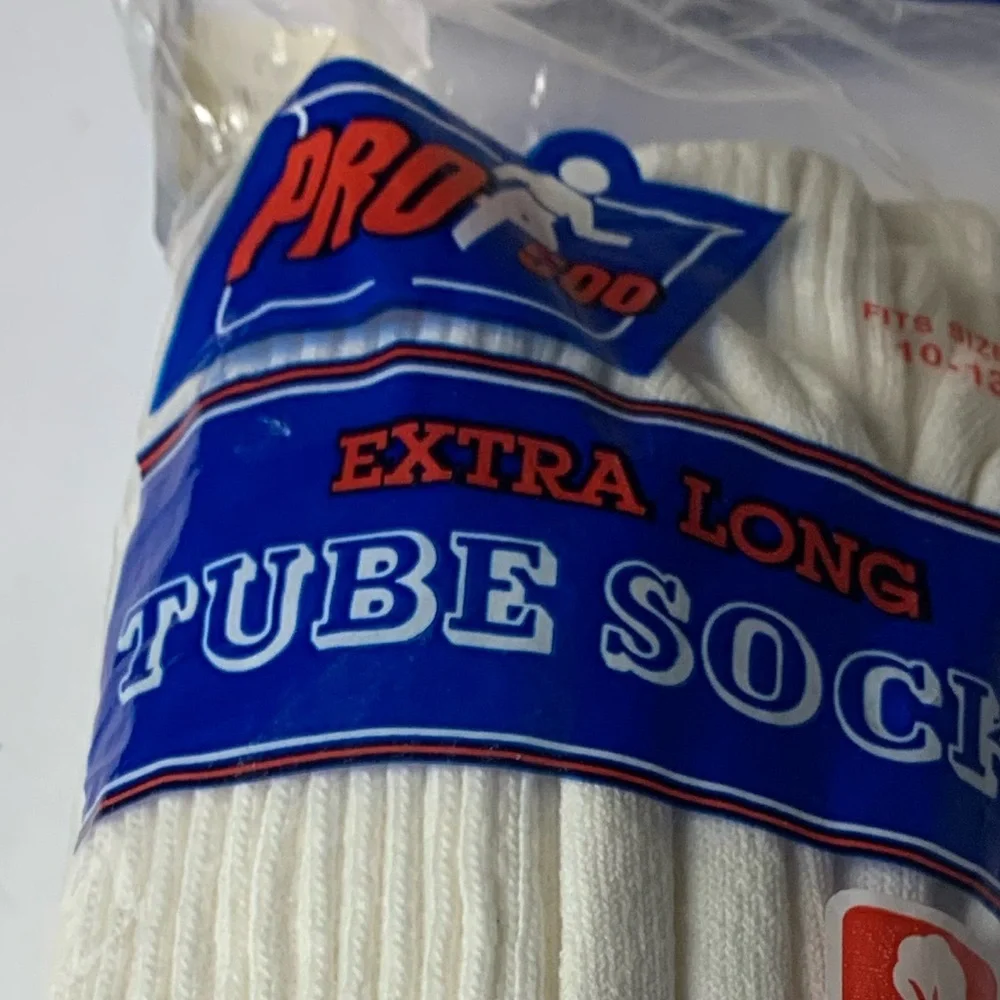 Vintage Deadstock Pro 500 Extra Long Tube Sock Set USA 10-13​